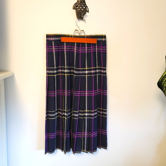 Vintage plaid midi skirt - Picture 1 of 8